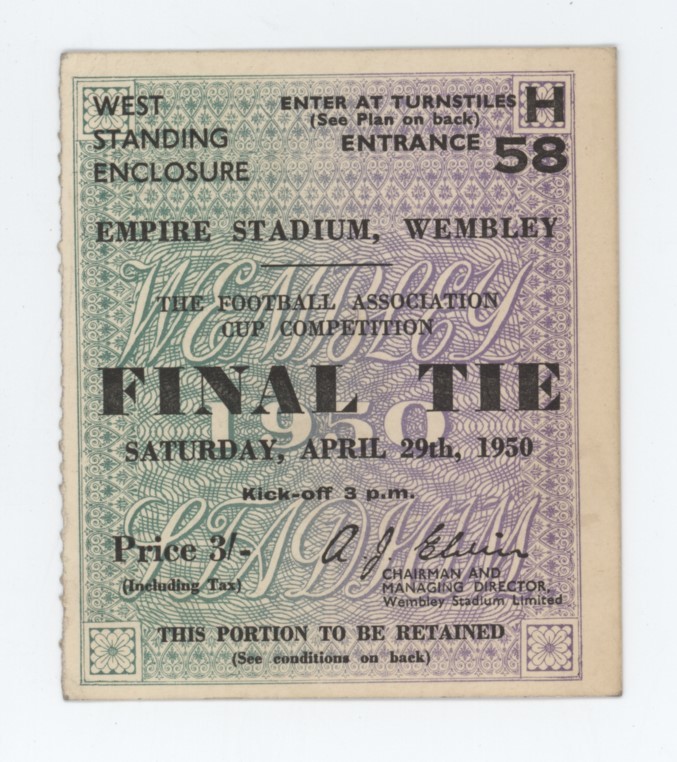 Chelsea vs Arsenal FA Cup Semi Final 1950 Ticket